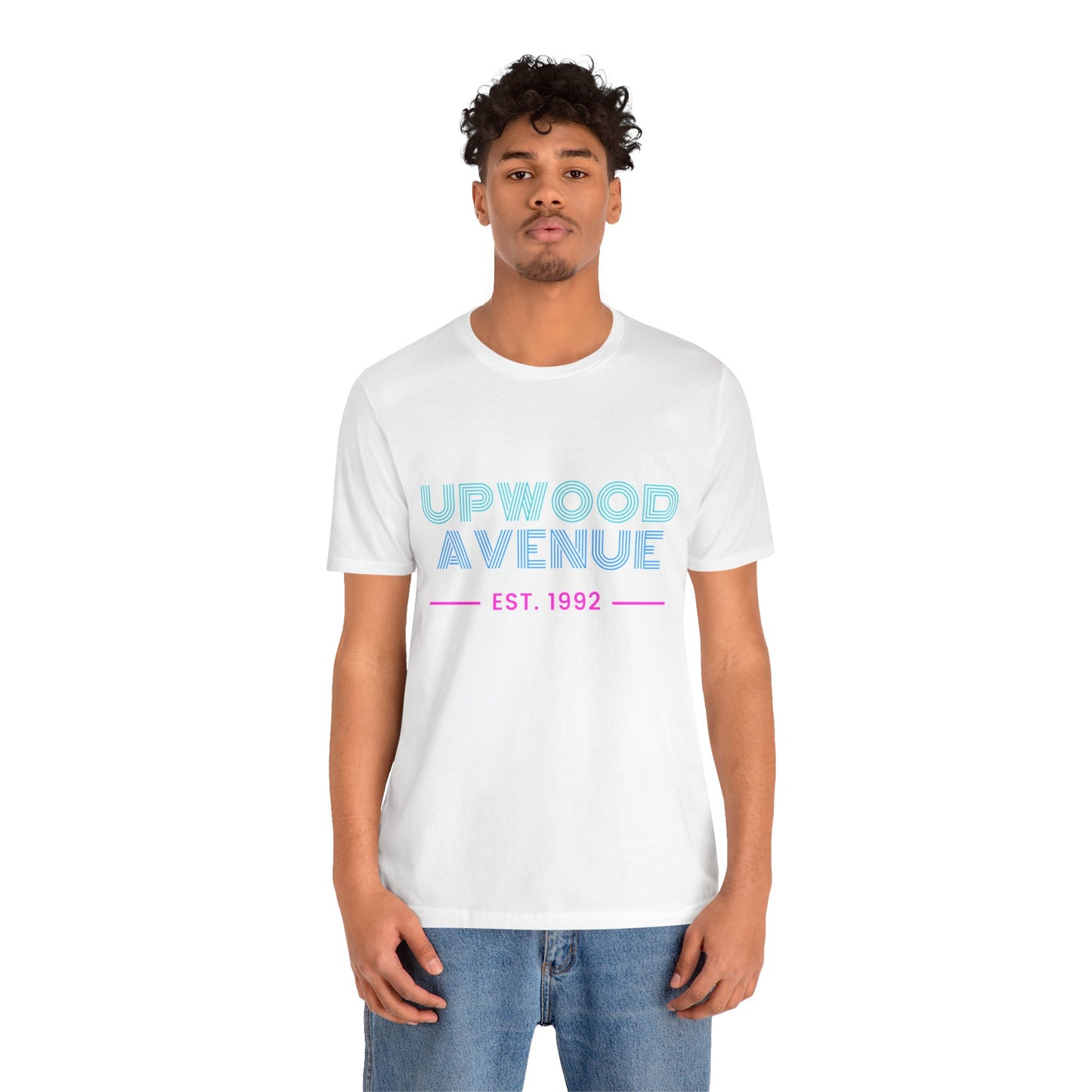 Upwood Avenue Est 1992 Color Unisex Jersey Short Sleeve Tee