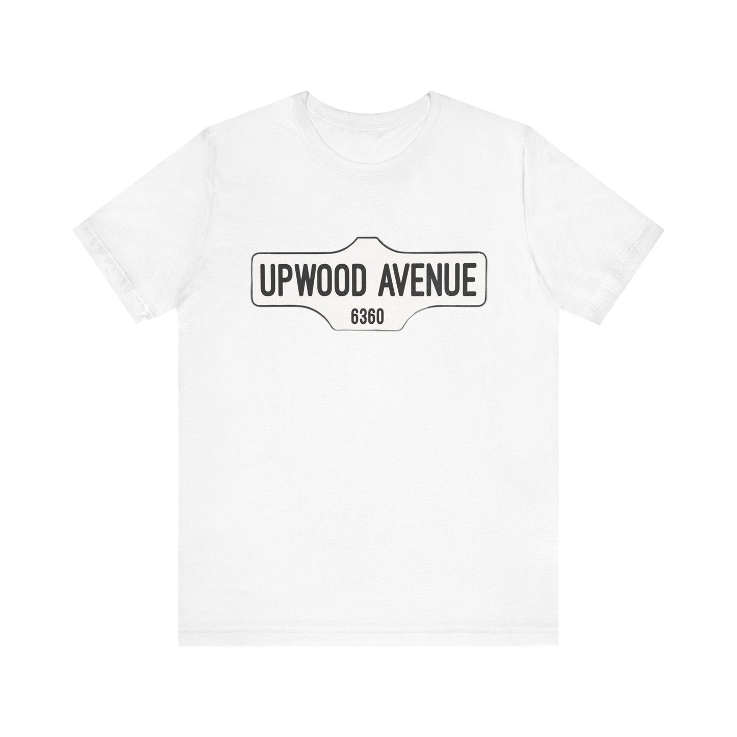Upwood Avenue Sign Color Unisex Jersey Short Sleeve Tee