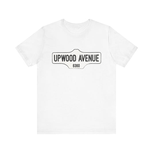 Upwood Avenue Sign Color Unisex Jersey Short Sleeve Tee