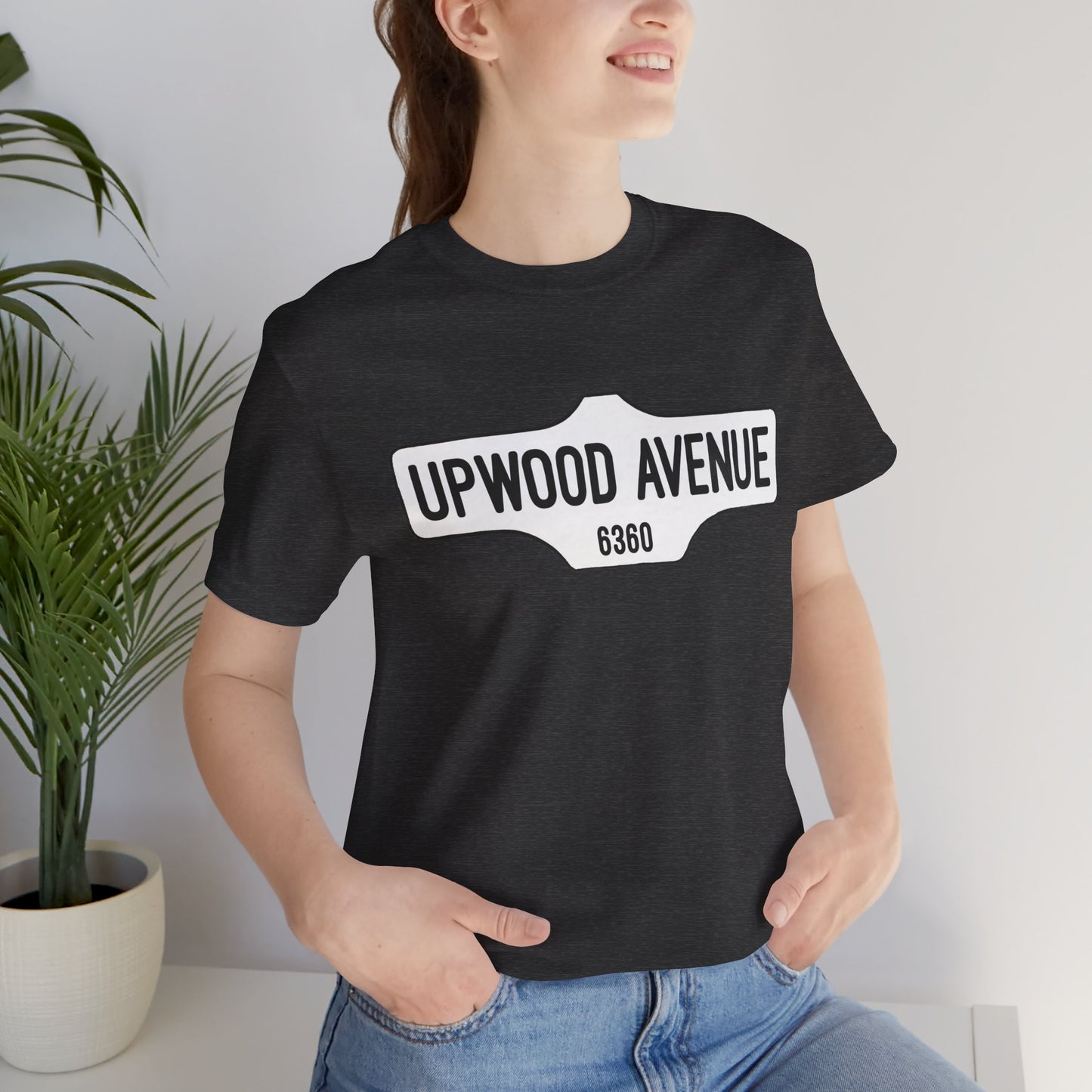 Upwood Avenue Sign Color Unisex Jersey Short Sleeve Tee