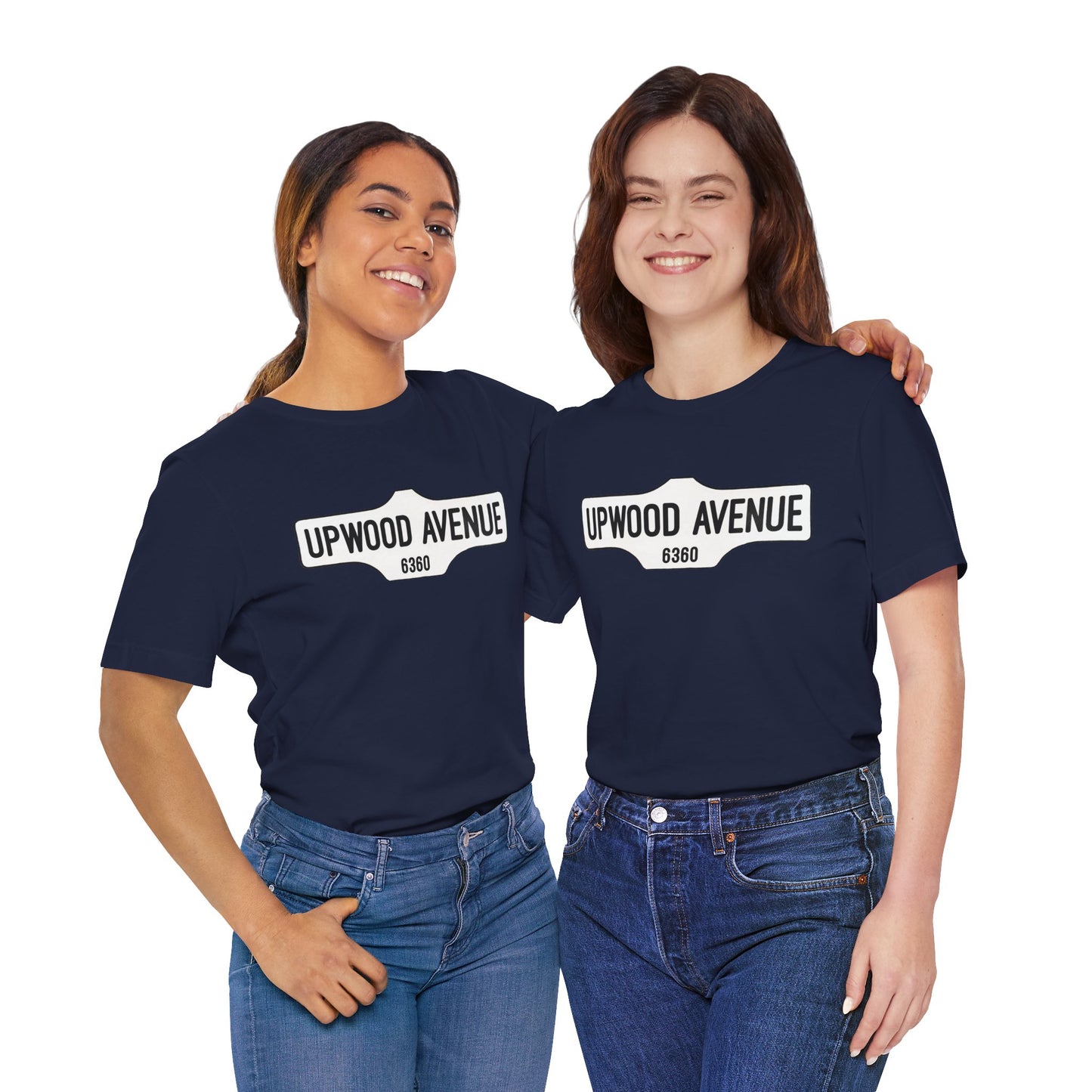 Upwood Avenue Sign Color Unisex Jersey Short Sleeve Tee