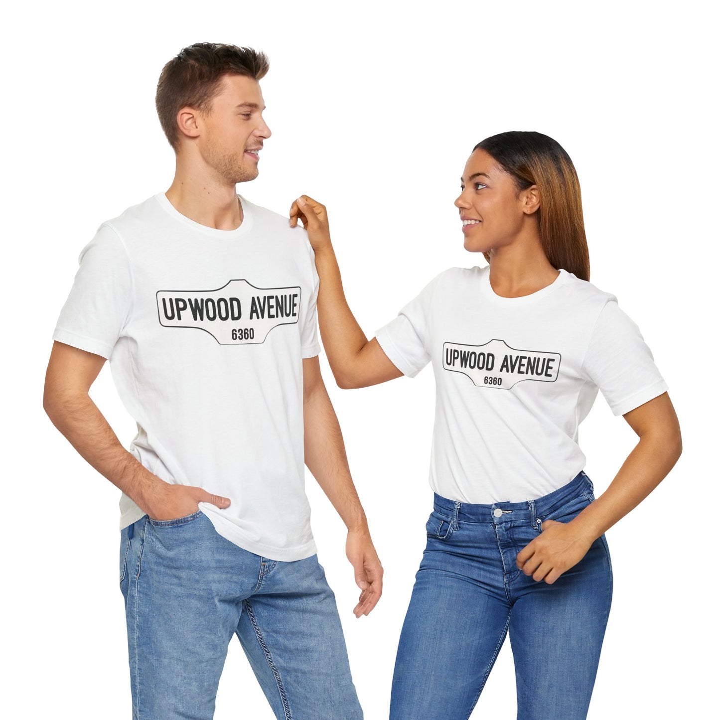 Upwood Avenue Sign Color Unisex Jersey Short Sleeve Tee