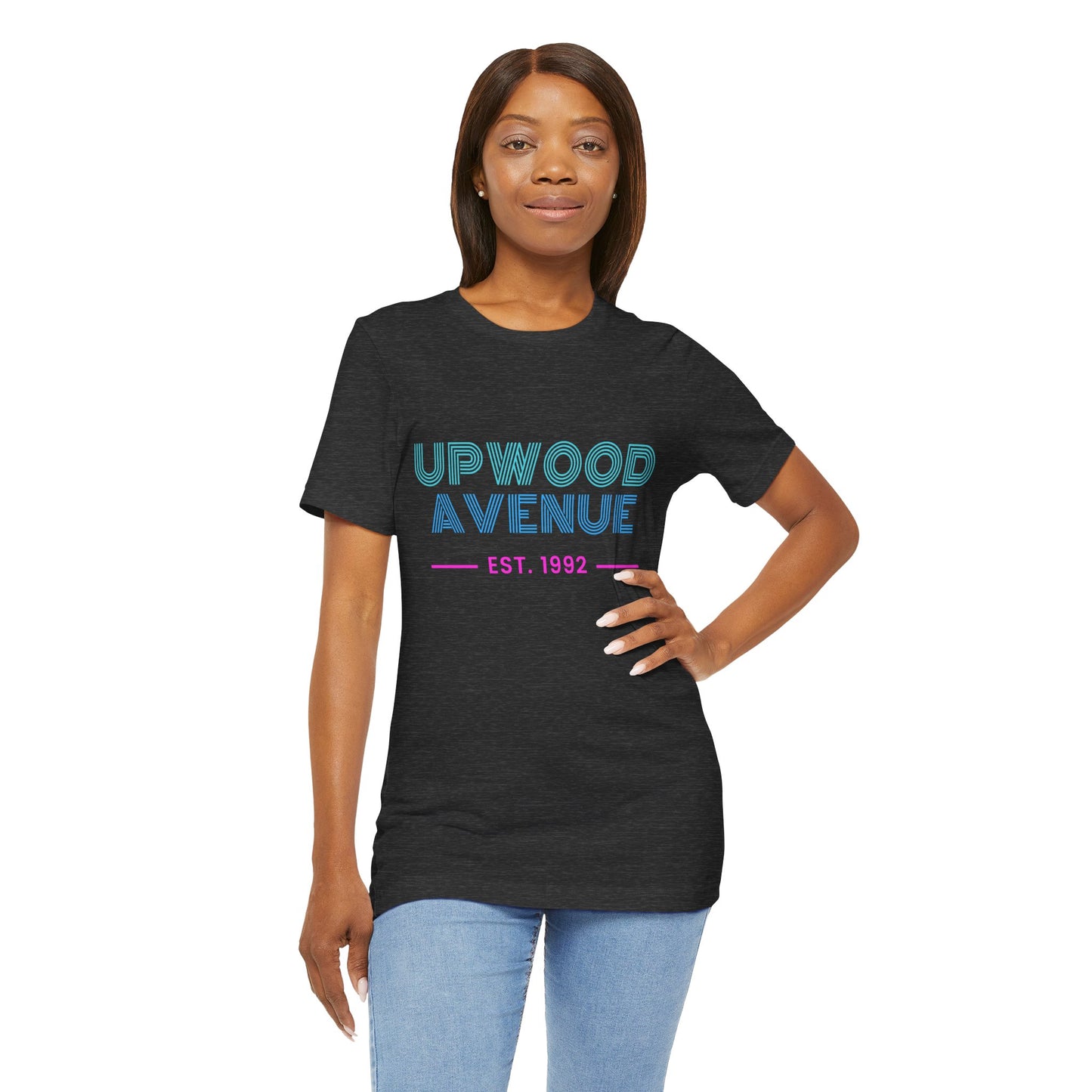 Upwood Avenue Est 1992 Color Unisex Jersey Short Sleeve Tee