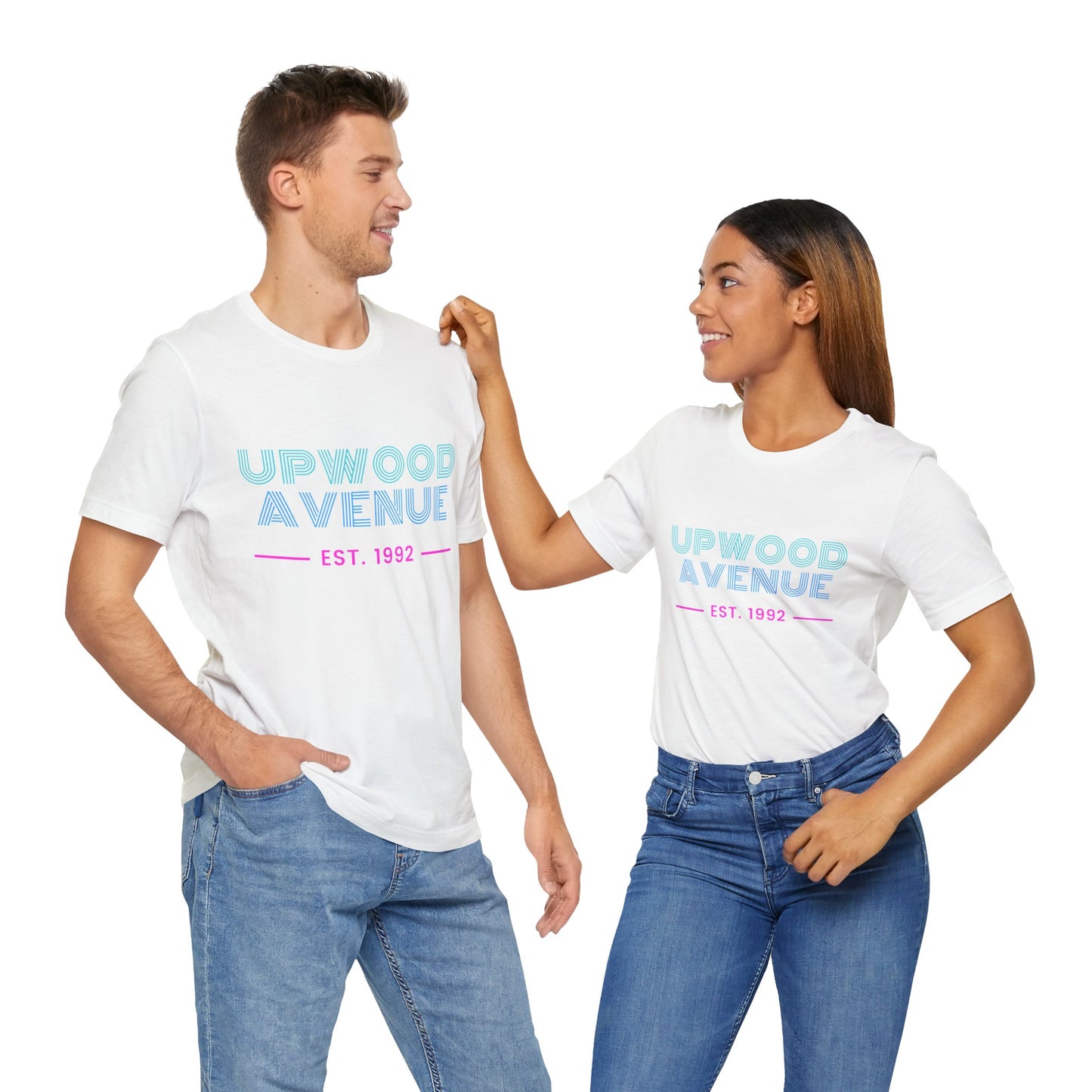 Upwood Avenue Est 1992 Color Unisex Jersey Short Sleeve Tee