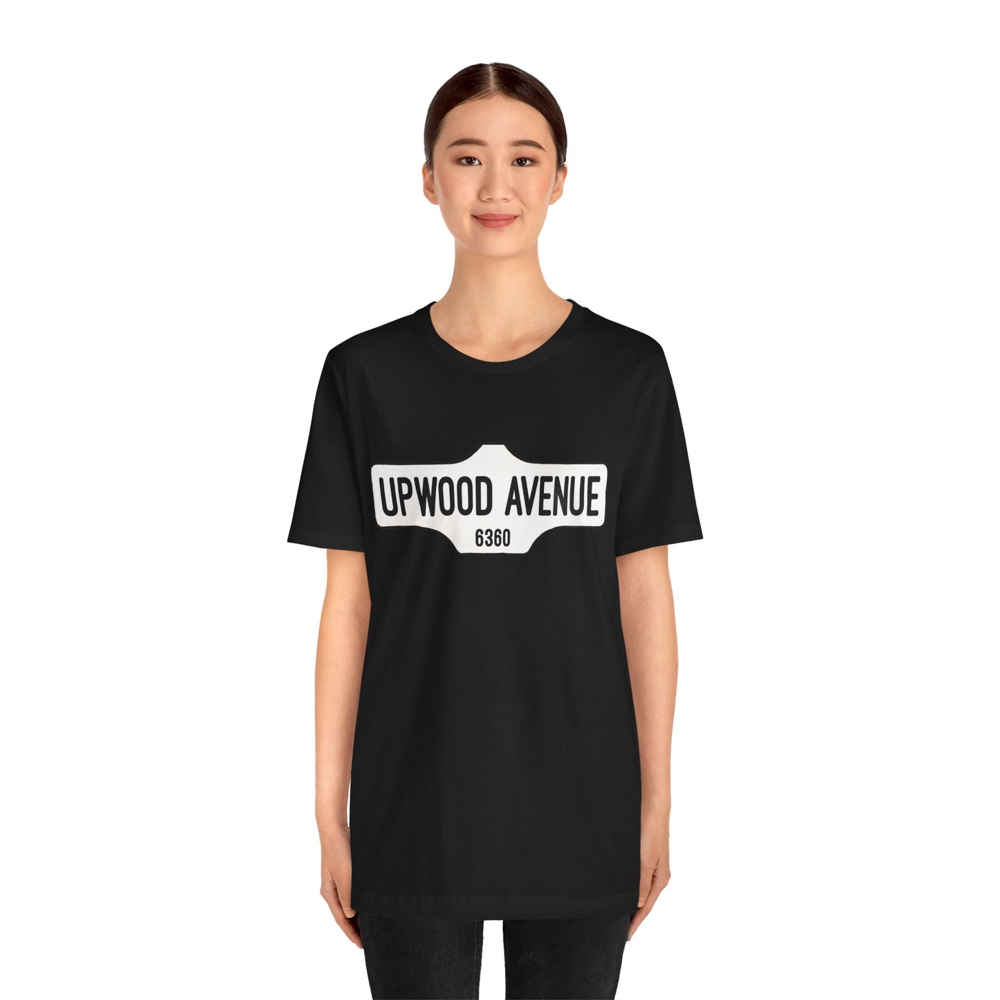 Upwood Avenue Sign Color Unisex Jersey Short Sleeve Tee