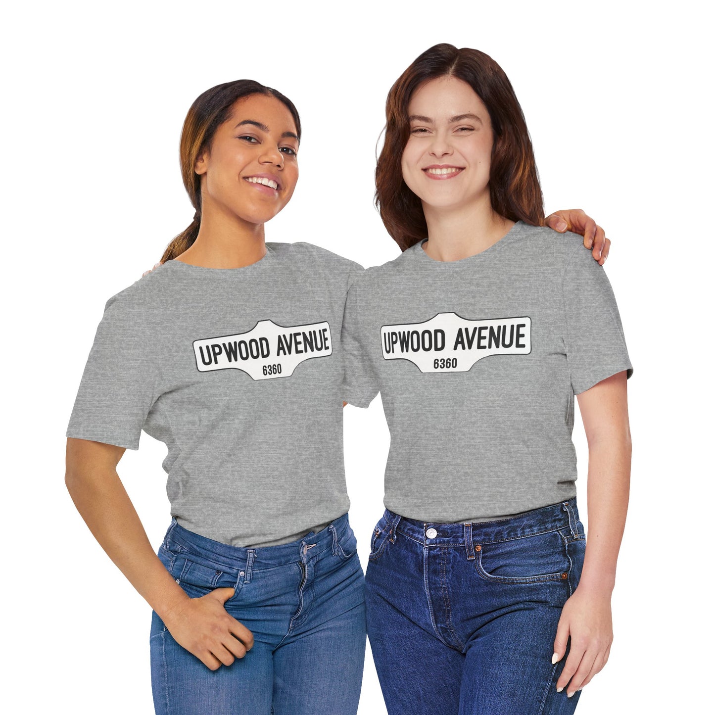 Upwood Avenue Sign Color Unisex Jersey Short Sleeve Tee