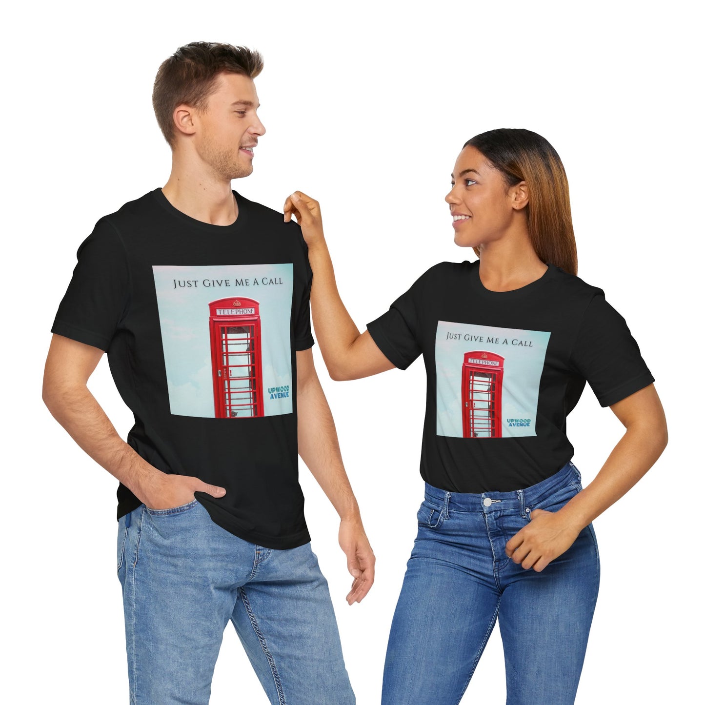 Just Give Me A Call - Upwood Avenue Color Unisex Jersey Short Sleeve Tee