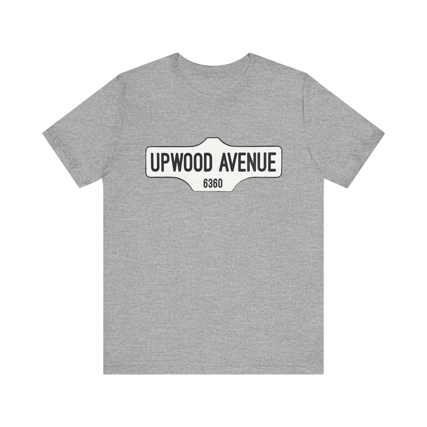 Upwood Avenue Sign Color Unisex Jersey Short Sleeve Tee