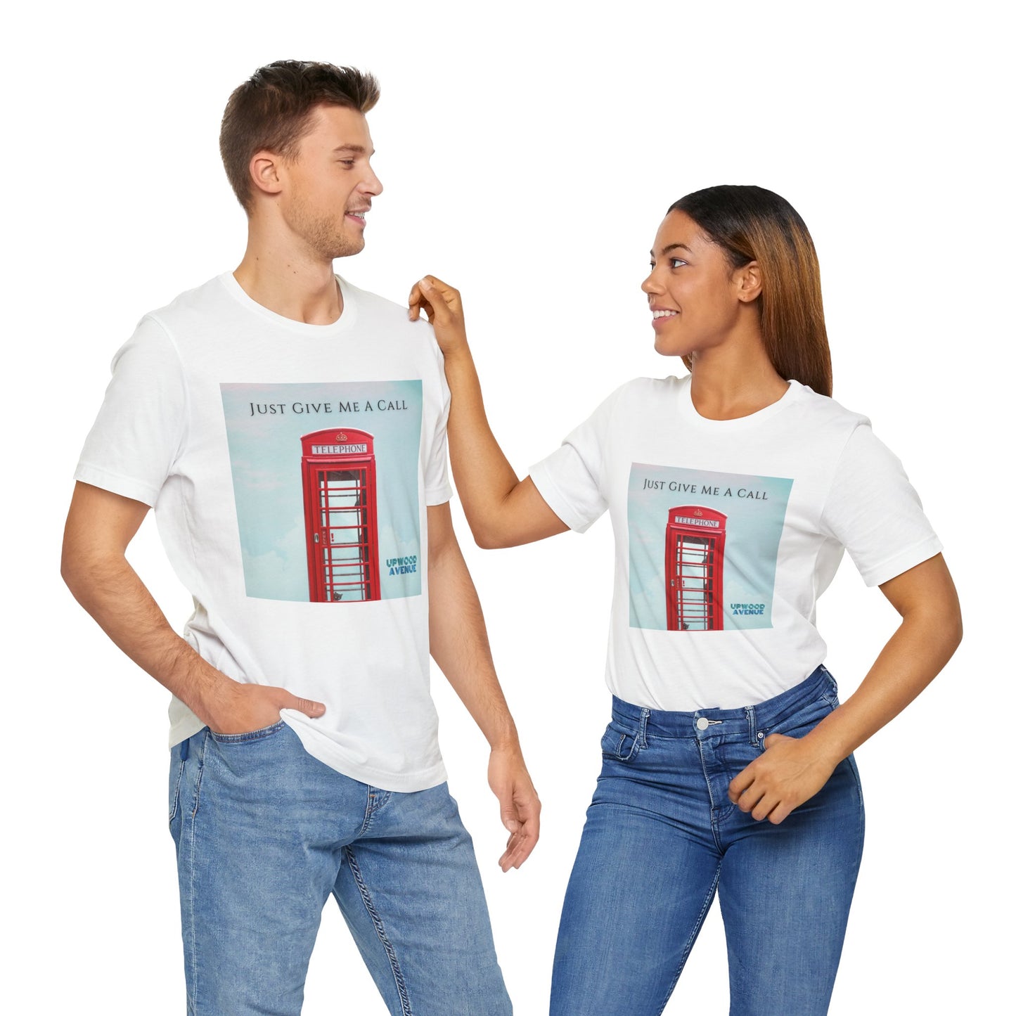 Just Give Me A Call - Upwood Avenue Color Unisex Jersey Short Sleeve Tee
