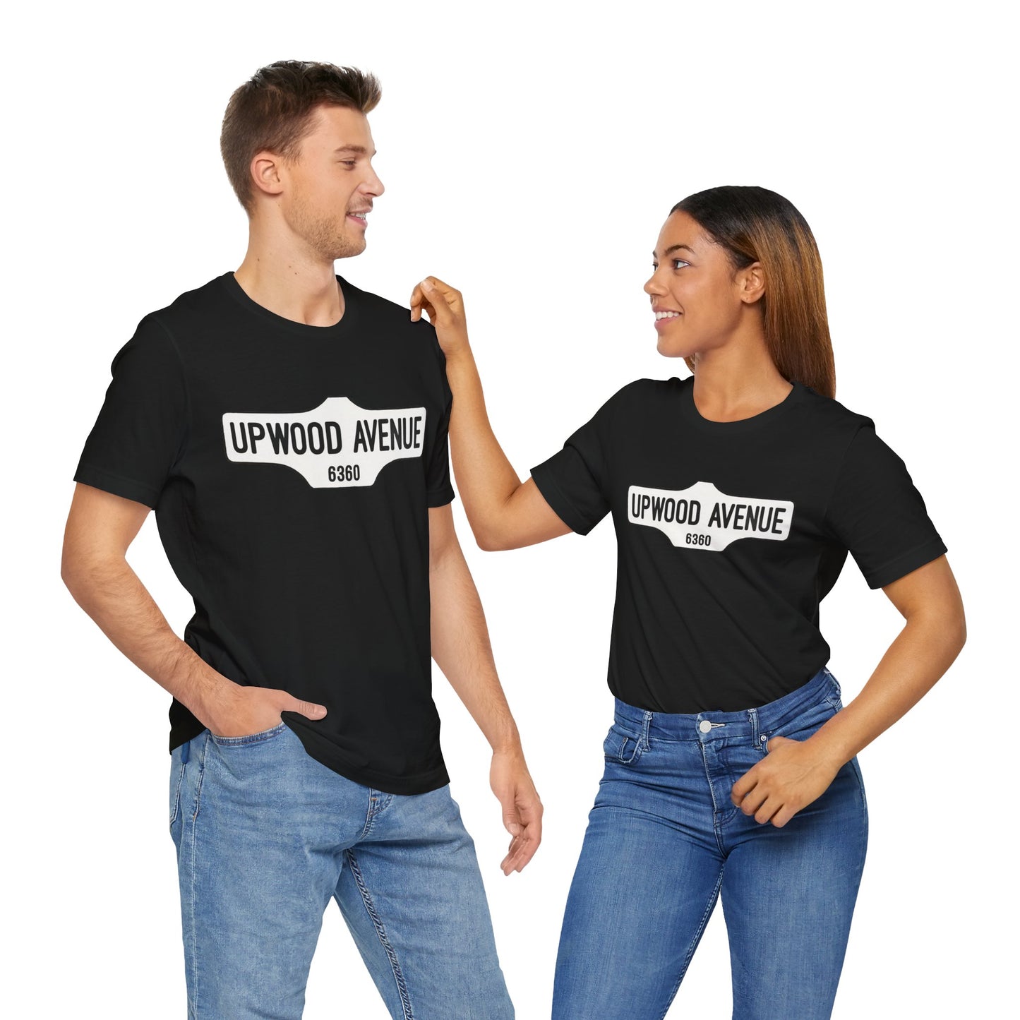 Upwood Avenue Sign Color Unisex Jersey Short Sleeve Tee