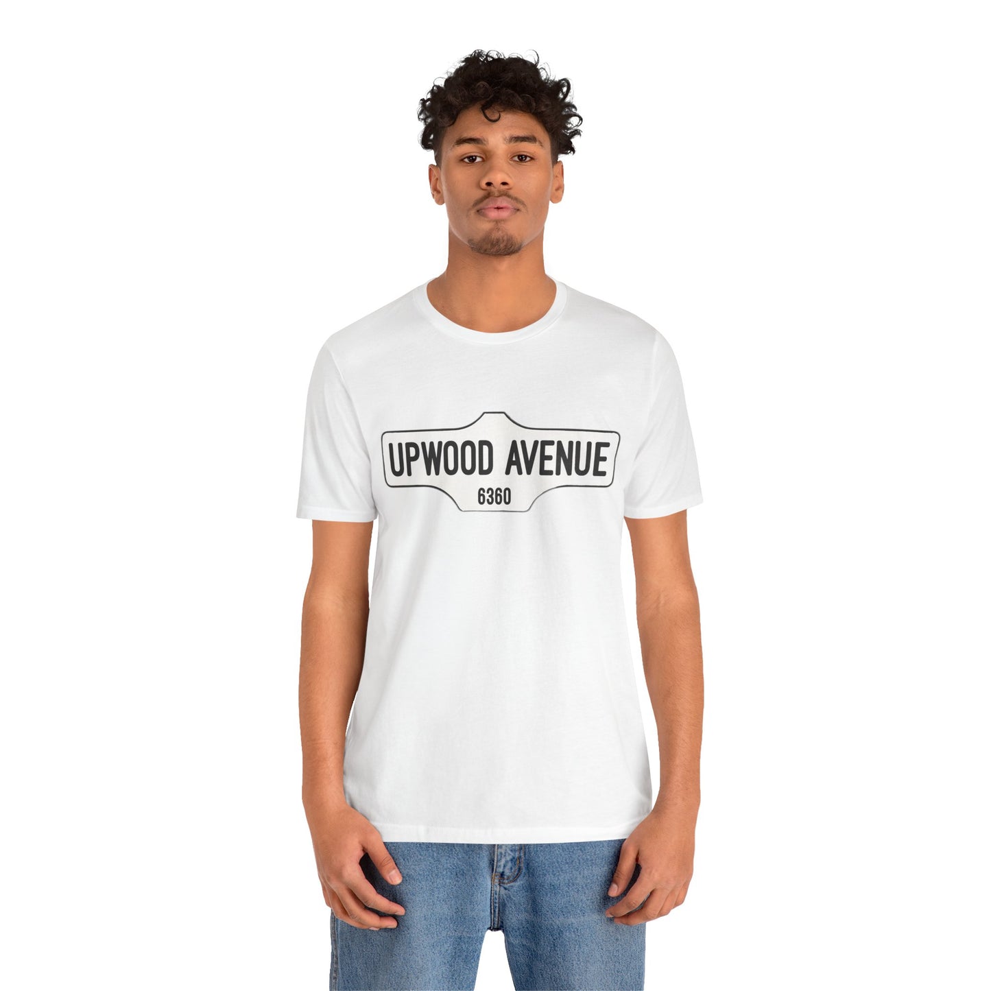 Upwood Avenue Sign Color Unisex Jersey Short Sleeve Tee